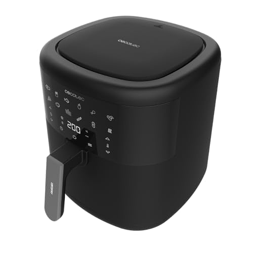 Cecotec Freidora de Aire sin Aceite de 10 L Air Fryer Cecofry Full Inox 5500 Pro con Accesorios. 1700 W, Dietética y Digital, Táctil, Acabados en Acero Inox, 8 Modos, Pack de Accesorios
