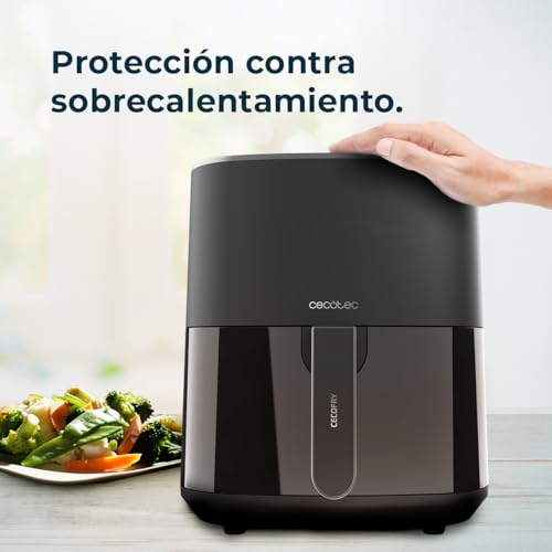 Cecotec Freidora de Aire sin Aceite de 10 L Air Fryer Cecofry Full Inox 5500 Pro con Accesorios. 1700 W, Dietética y Digital, Táctil, Acabados en Acero Inox, 8 Modos, Pack de Accesorios