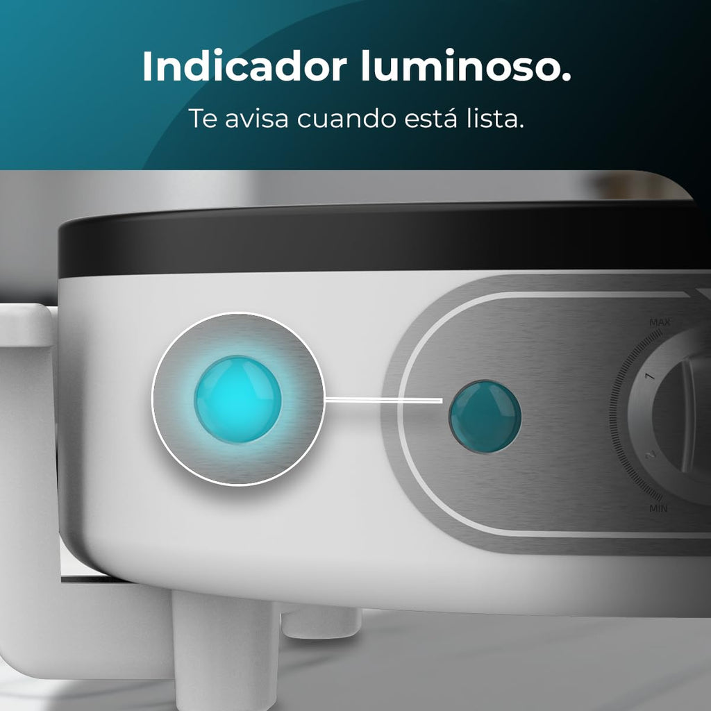 Cecotec Crepera Eléctrica Fun Creepy. Potencia 1200W, Revestimiento Antiadherente, Rodillo espaciador y Espátula, Potencia regulable, Indicador Luminoso, 30,5cm Diámetro