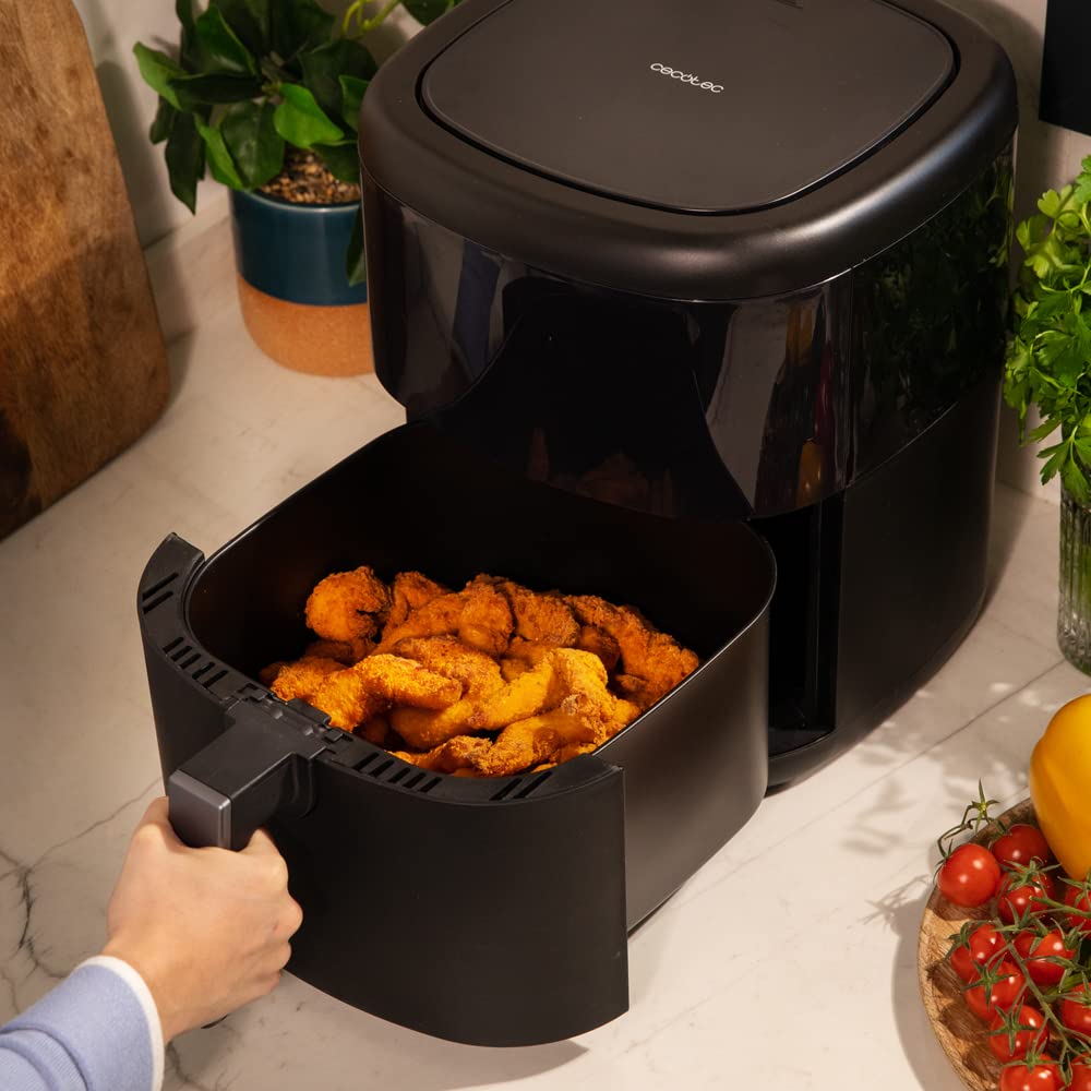 Cecotec Freidora de Aire sin Aceite de 10 L Air Fryer Cecofry Full Inox 5500 Pro con Accesorios. 1700 W, Dietética y Digital, Táctil, Acabados en Acero Inox, 8 Modos, Pack de Accesorios