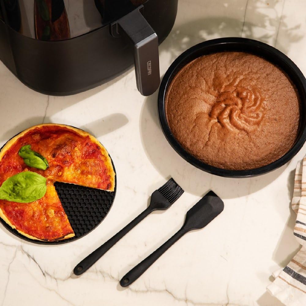 Cecotec Freidora de Aire sin Aceite de 10 L Air Fryer Cecofry Full Inox 5500 Pro con Accesorios. 1700 W, Dietética y Digital, Táctil, Acabados en Acero Inox, 8 Modos, Pack de Accesorios