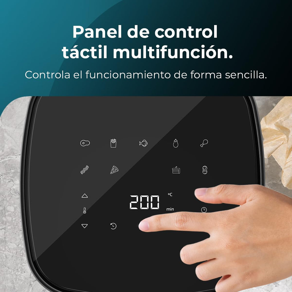 Cecotec Freidora de Aire sin Aceite de 10 L Air Fryer Cecofry Full Inox 5500 Pro con Accesorios. 1700 W, Dietética y Digital, Táctil, Acabados en Acero Inox, 8 Modos, Pack de Accesorios