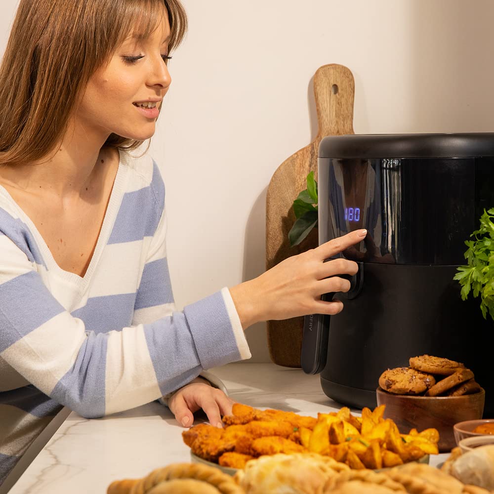 Cecotec Freidora de Aire sin Aceite de 10 L Air Fryer Cecofry Full Inox 5500 Pro con Accesorios. 1700 W, Dietética y Digital, Táctil, Acabados en Acero Inox, 8 Modos, Pack de Accesorios